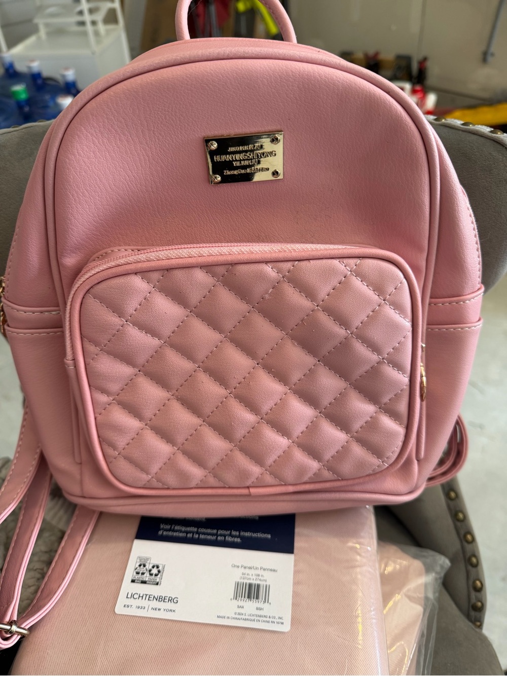 Quilted Pink Mini Backpack - Women